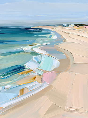 Beach Palette – „Coastal Abstract“ – Meer, Strand und Himmel