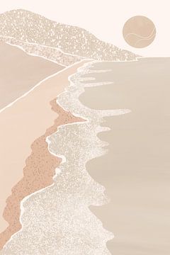 Abstract Seaside by Melloi Art Prints
