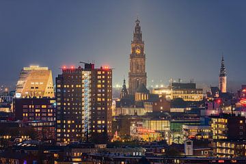 Ligne d'horizon de la ville de Groningue sur Henk Meijer Photography