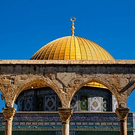 De Dome of the Rock, Jeruzalem, Israël van Mieneke Andeweg-van Rijn