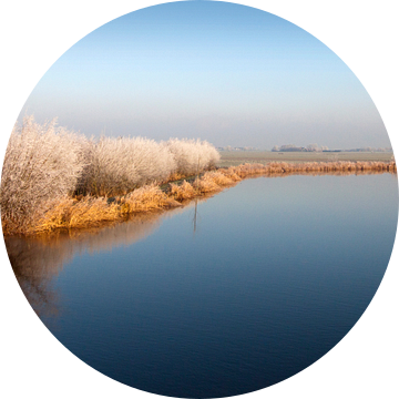 Winters panorama van de Broekmolen van Halma Fotografie