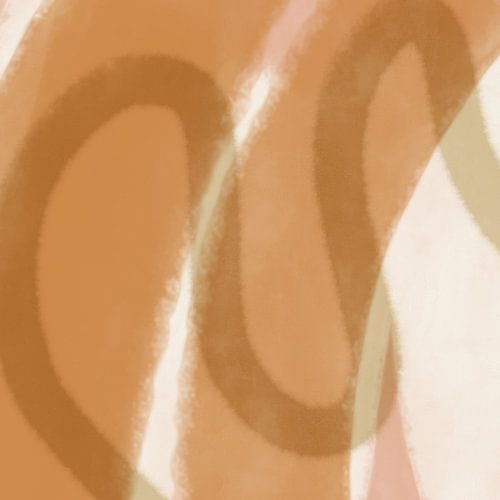 Abstracte minimalistische kunst in bruin en wit