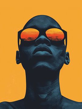 Sonnenuntergangsreflexionen einer ruhigen