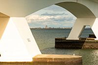 View of Zierikzee, through the Zeeland Bridge