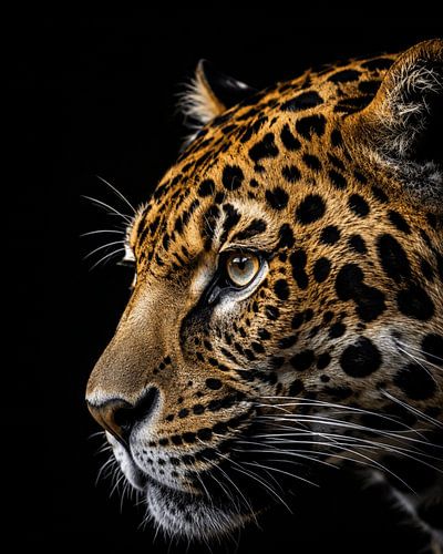 Portrait d'un léopard doré