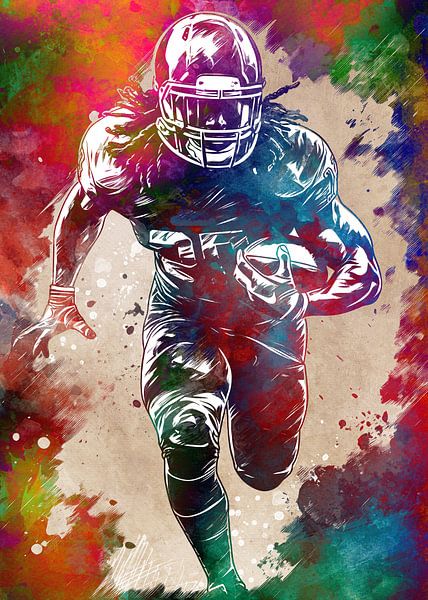 American-Football-Spieler #Fußball #Sport von JBJart Justyna Jaszke
