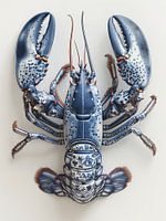 lobster with delft blue coloured armour