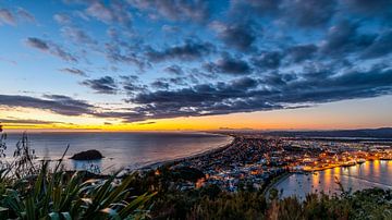 Blue Hour zet Maunganui NZ Nieuw Zeeland van Pascal Sigrist - Landscape Photography