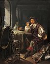 Un intérieur avec un soldat fumant la pipe, Frans van Mieris par Des maîtres magistraux Aperçu