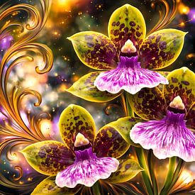 Orchideen im Jugendstil von Linda de Klein