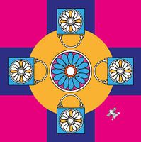 Anunnaki Cross Swatch Pink Purple Orange