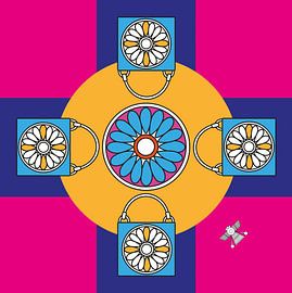 Anunnaki Cross Swatch Pink Purple Orange