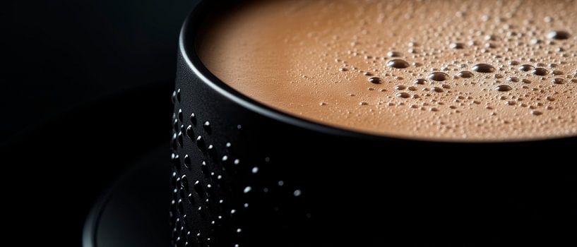 Tasse à café avec mousse et gouttes - Fumé par Poster Art Shop