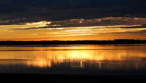 Gouden stilte bij zonsondergang