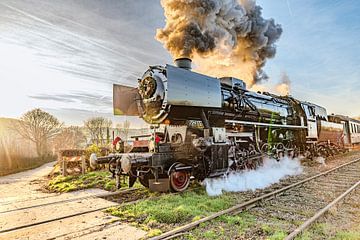 Steam locomotive 52 532 of the Miljoenenlijn - Zuid Limburgse Stoomtrein Maatschappij (ZLSM) by Flachsfotografie