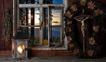 Window view at dusk by Jürgen Wiesler