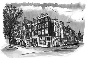 Damstraat Amsterdam Nederland van Hendrik-Jan Kornelis
