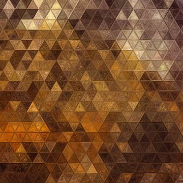 Mosaik Dreieck braun gold #mosaik von JBJart Justyna Jaszke