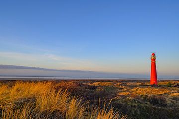 Schiermonnikoog Panoramablick in den Dünen mit dem Leuchtturm  von Sjoerd van der Wal