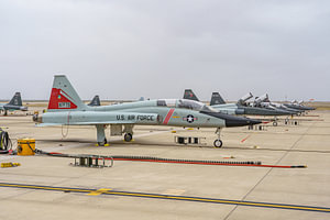 U.S. Air Force Northrop T-38C Talon mit Sonderlackierung.