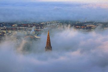 Fribourg noyé dans le brouillard