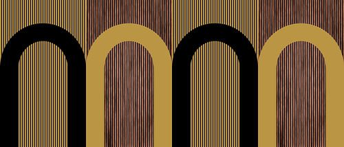 Moderne Scandinavische houten boog abstractie
