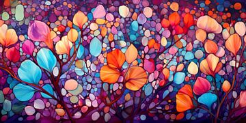Floral Symphony - Kleur en textuur in bloei van byRenzo