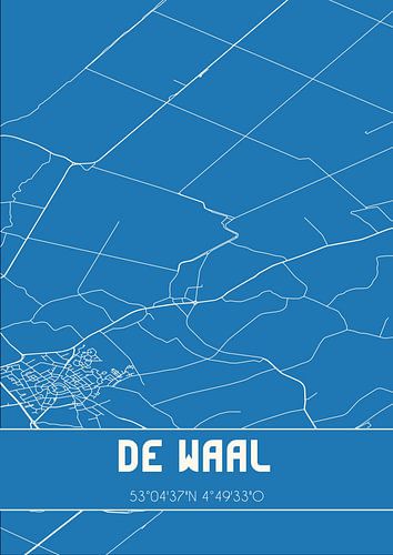 Blauwdruk | Landkaart | De Waal (Noord-Holland)