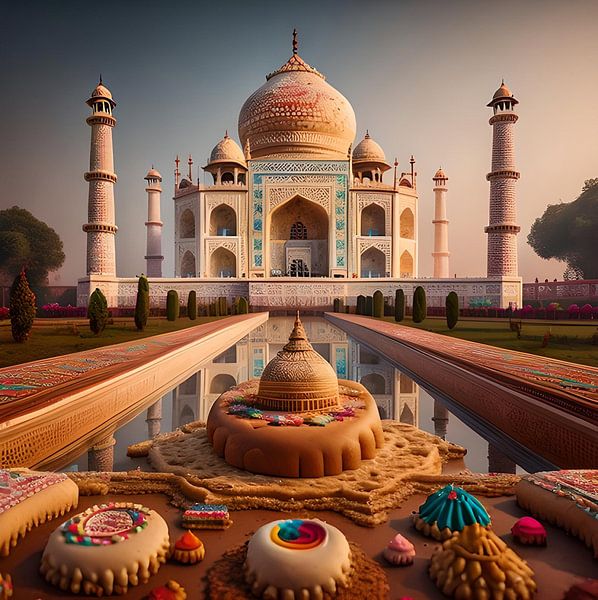 Taj Mahal with sweets by Gert-Jan Siesling