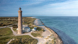 Leuchtturm „Skagen Graa Fyr“ in Jütland von Menno Schaefer
