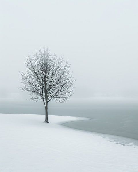 Ein Baum steht von fernlichtsicht