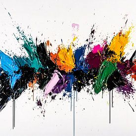 Kleurrijke abstracte verfspatten kunst van Imperial Art House