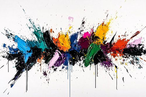 Kleurrijke abstracte verfspatten kunst