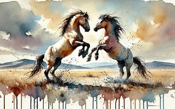 Rearing Horses by Chromatic Fusion Studio