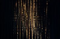 Golden rain on black