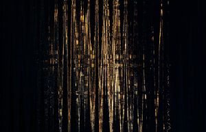 Golden rain on black