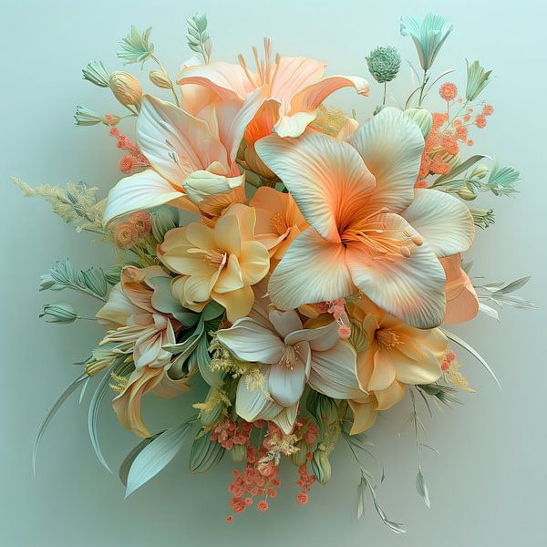Pastellfarbene Blumen von Bert Nijholt