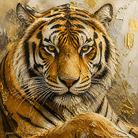 Aureate Presence - Tiger 2 by Johannas Art Creations