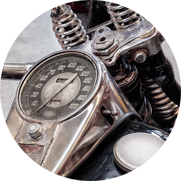 De zwarte Vintage Harley Davidson van Martin Bergsma