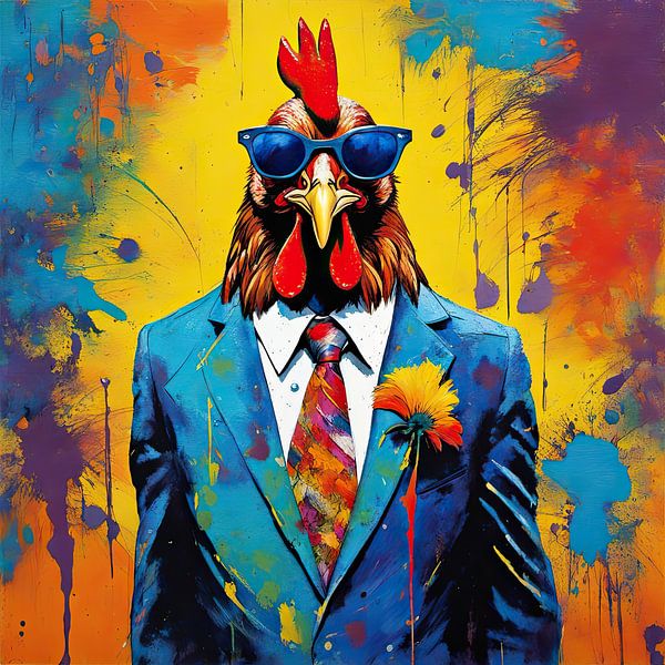 PopArt Kip 05.96 van Blikvanger Schilderijen