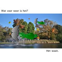 Het waait.