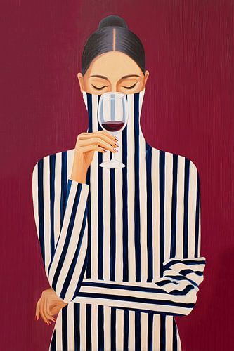 Trendy Wine Woman by ByNoukk