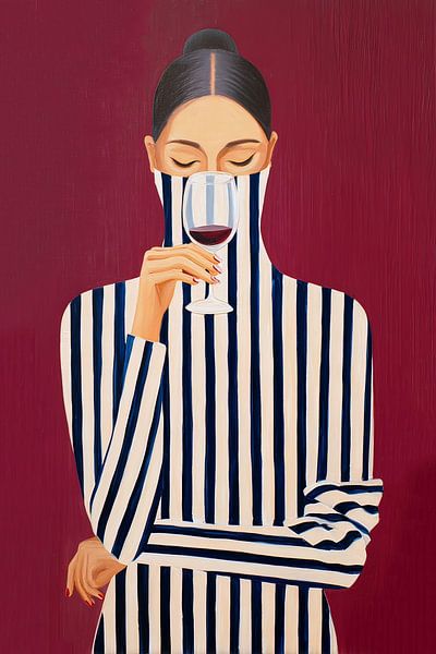 Trendy Wine Woman by ByNoukk