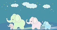 olifantsfamilie van Marion Tenbergen thumbnail