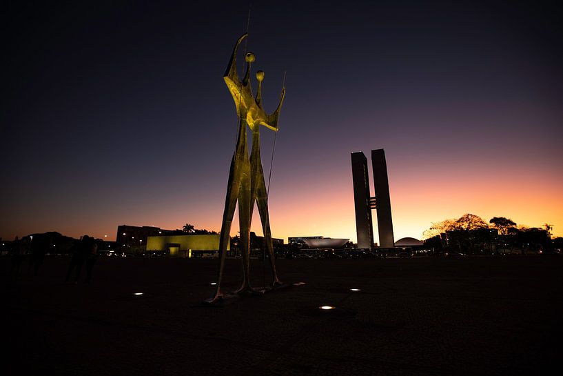 Brasilia at sunset by Vicente M