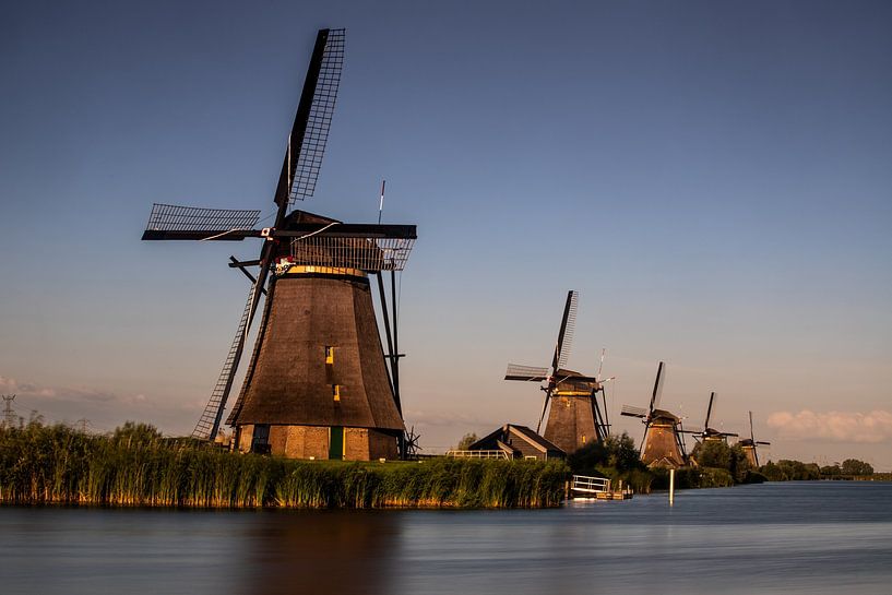 Windmill in the Netherlands at sunrise by Winne Köhn