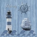 Ahoy -  Maritimes Blau von Monika Jüngling Miniaturansicht