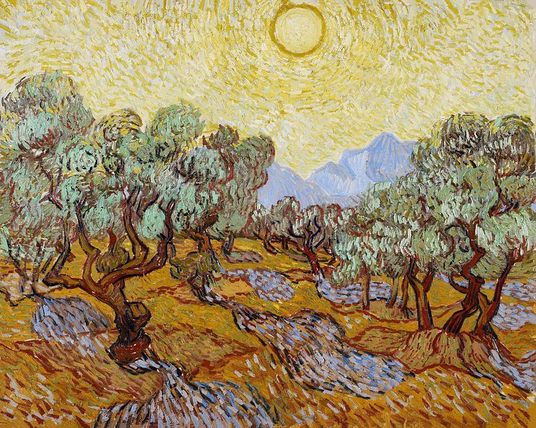 Vincent van Gogh. Olijfbomen (gezien bij interieurtalent gezocht met vtwonen) van 1000 Schilderijen