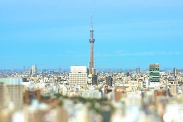 De Tokyo Skytree toren met uitzicht op de Japanse megapolis.