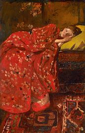 Meisje in rode kimono (Geesje Kwak), George Hendrik Breitner